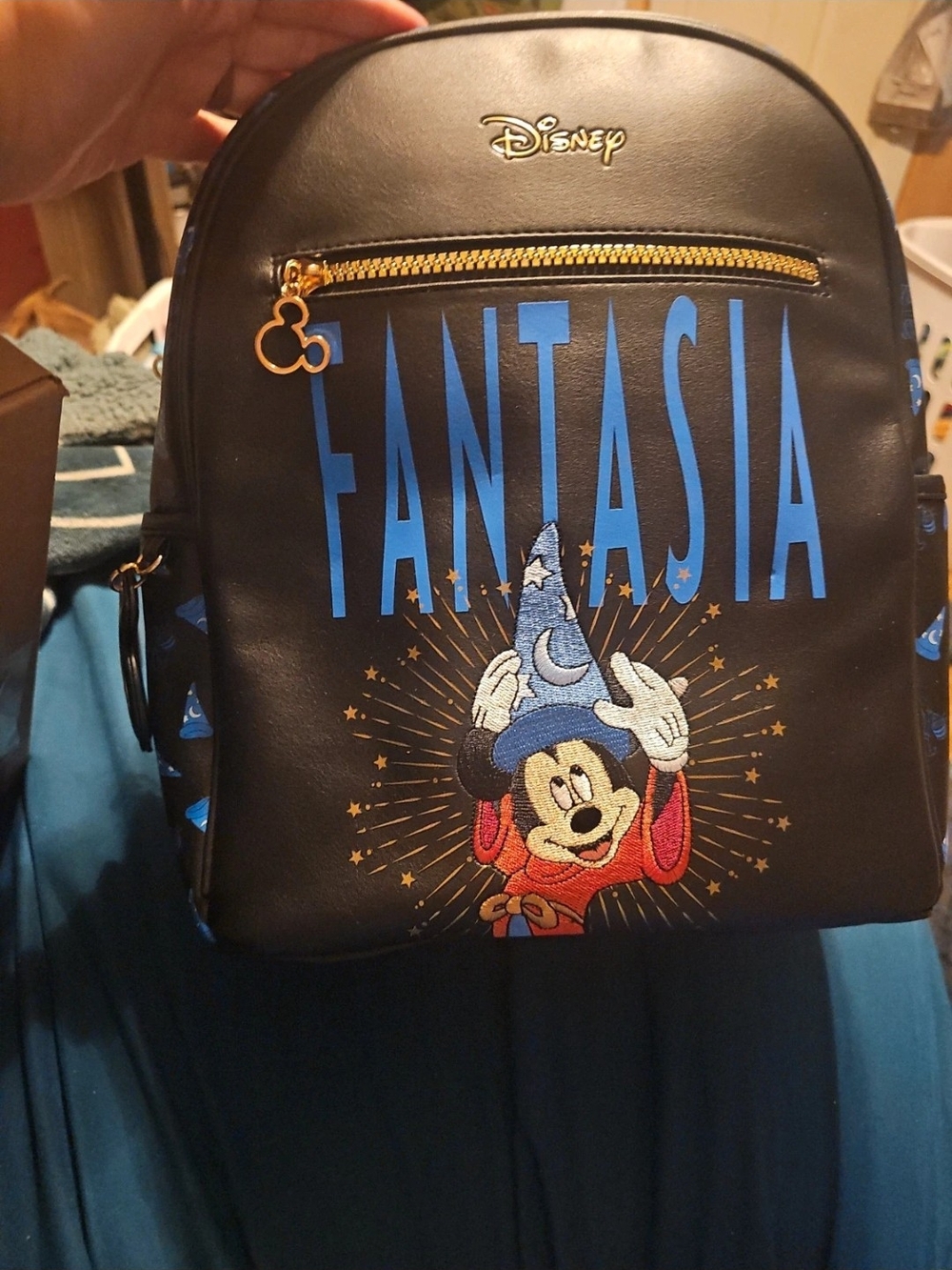 Disney Fantasia Mickey Sorcerer Mini Backpack - Black, Blue & Gold